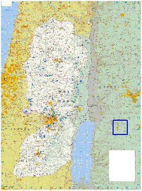 mapa de Cisjordania