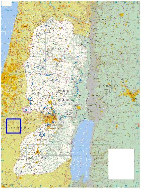 mapa de Cisjordania