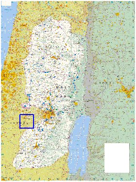 mapa de Cisjordania