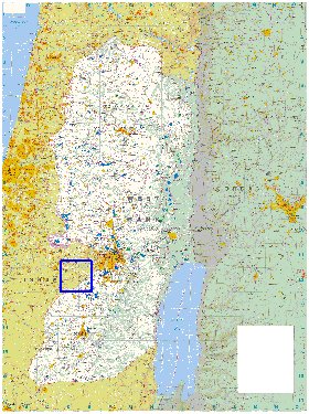 mapa de Cisjordania