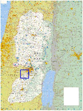 mapa de Cisjordania