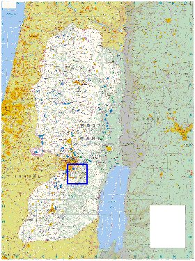 mapa de Cisjordania