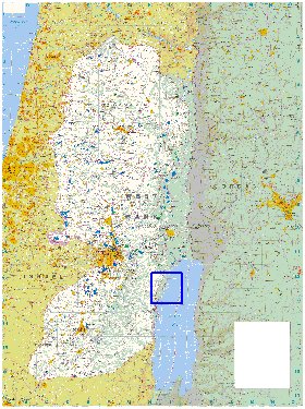 mapa de Cisjordania