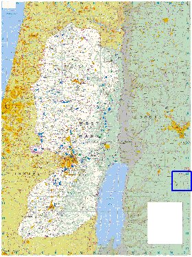 mapa de Cisjordania