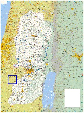 mapa de Cisjordania