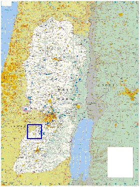 mapa de Cisjordania