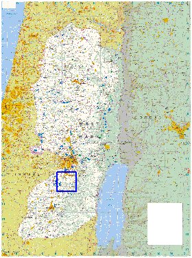 mapa de Cisjordania