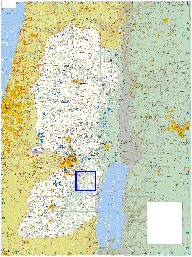 mapa de Cisjordania