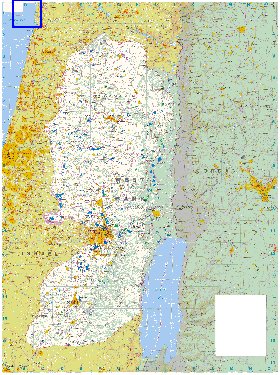 mapa de Cisjordania