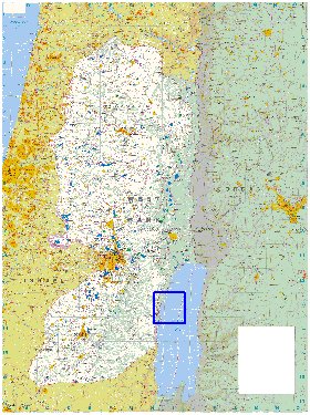 mapa de Cisjordania