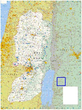 mapa de Cisjordania