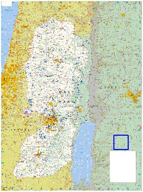 mapa de Cisjordania