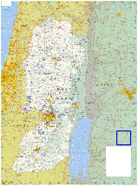 mapa de Cisjordania