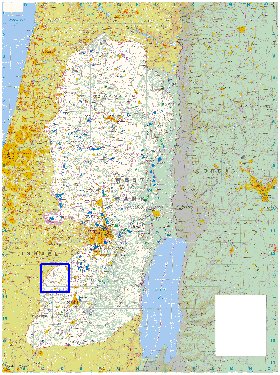 mapa de Cisjordania