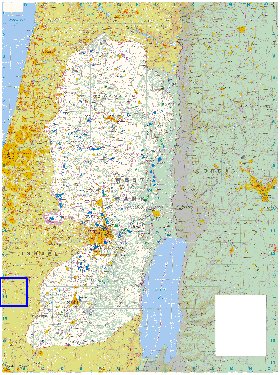 mapa de Cisjordania