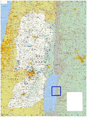 mapa de Cisjordania