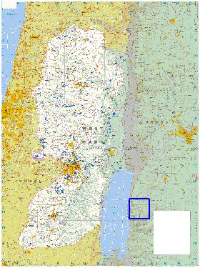 mapa de Cisjordania