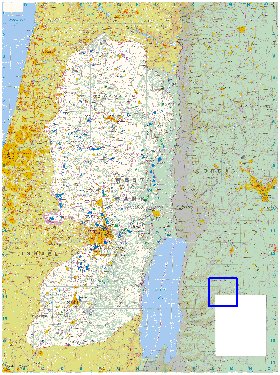 mapa de Cisjordania