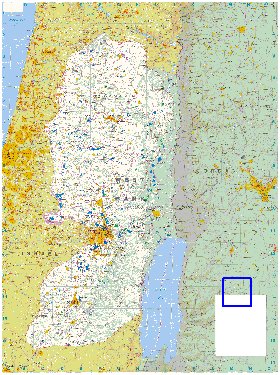 mapa de Cisjordania