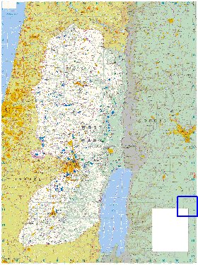 mapa de Cisjordania