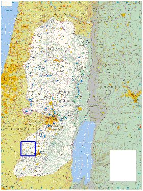 mapa de Cisjordania