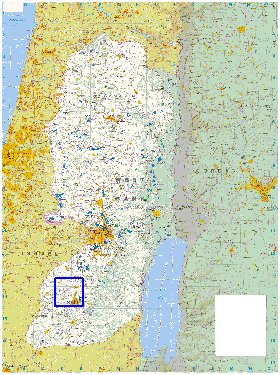 mapa de Cisjordania