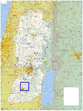 mapa de Cisjordania