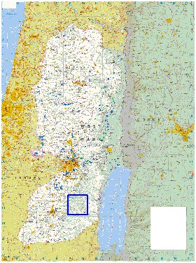 mapa de Cisjordania