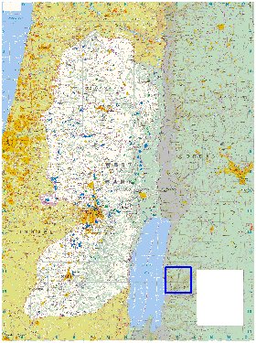 mapa de Cisjordania