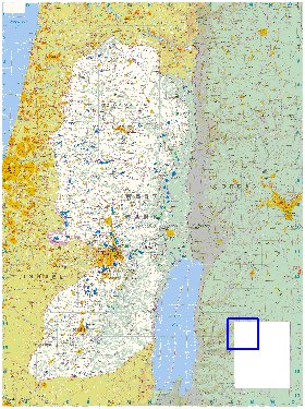 mapa de Cisjordania