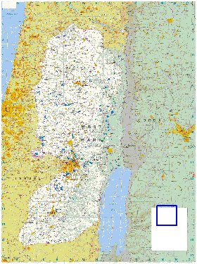 mapa de Cisjordania