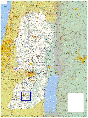 mapa de Cisjordania