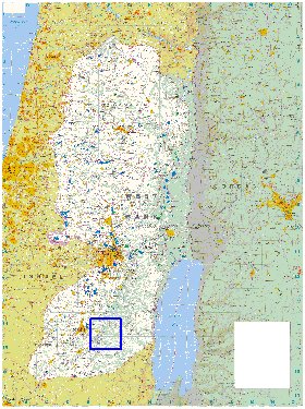 mapa de Cisjordania