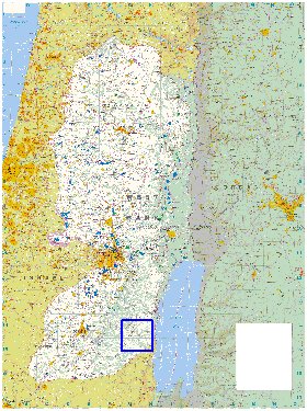 mapa de Cisjordania