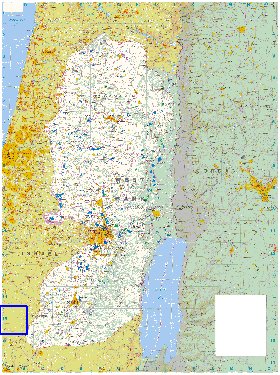 mapa de Cisjordania