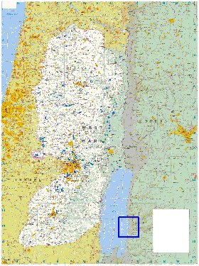 mapa de Cisjordania