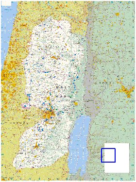 mapa de Cisjordania