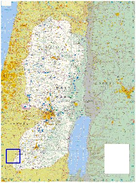 mapa de Cisjordania