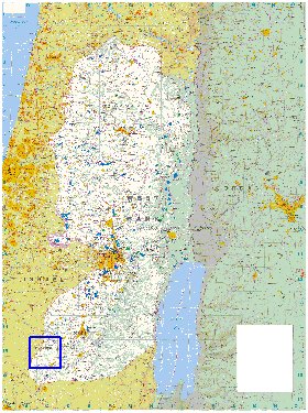 mapa de Cisjordania