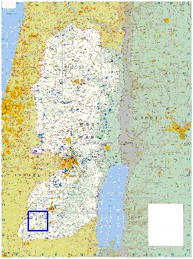 mapa de Cisjordania