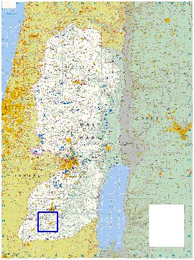 mapa de Cisjordania