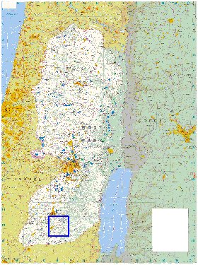 mapa de Cisjordania