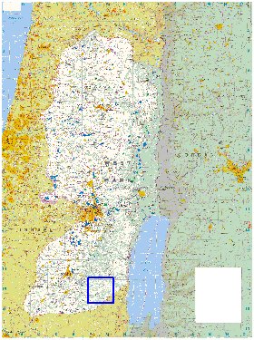 mapa de Cisjordania