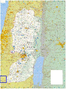 mapa de Cisjordania