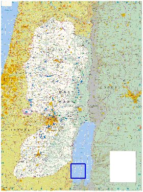 mapa de Cisjordania