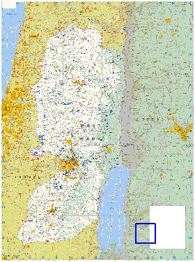 mapa de Cisjordania