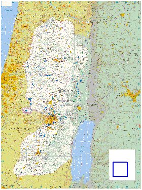 mapa de Cisjordania