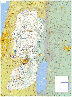 mapa de Cisjordania