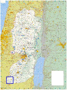 mapa de Cisjordania