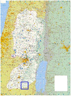 mapa de Cisjordania